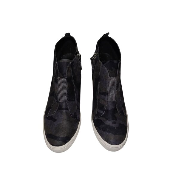 Mia Christie Suede Grey Camo Hidden Wedge Shoe Sneakers Booties Womens Size 10 M - Picture 9 of 15